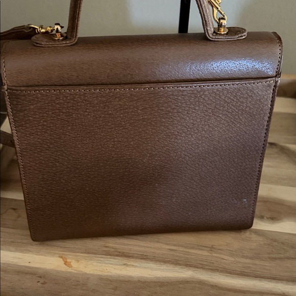 Valentino Garavani Brown Leather Top-Handle Crossbody Bag with Gold Hardware - Picture 3 of 9